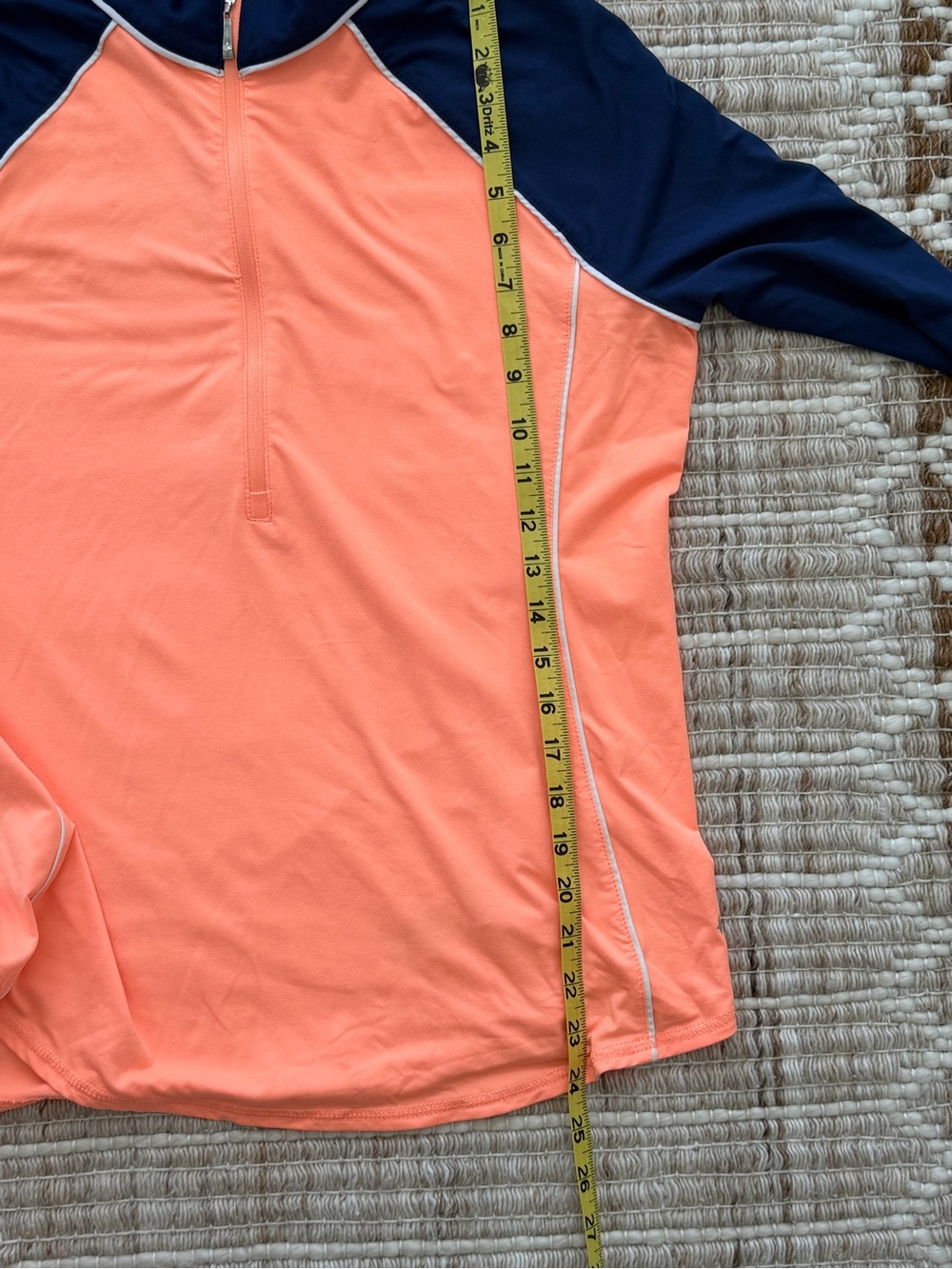 Jofit Coral Front Navy Long-Sleeve Half-Zip Performance Top - Picture 11 of 11